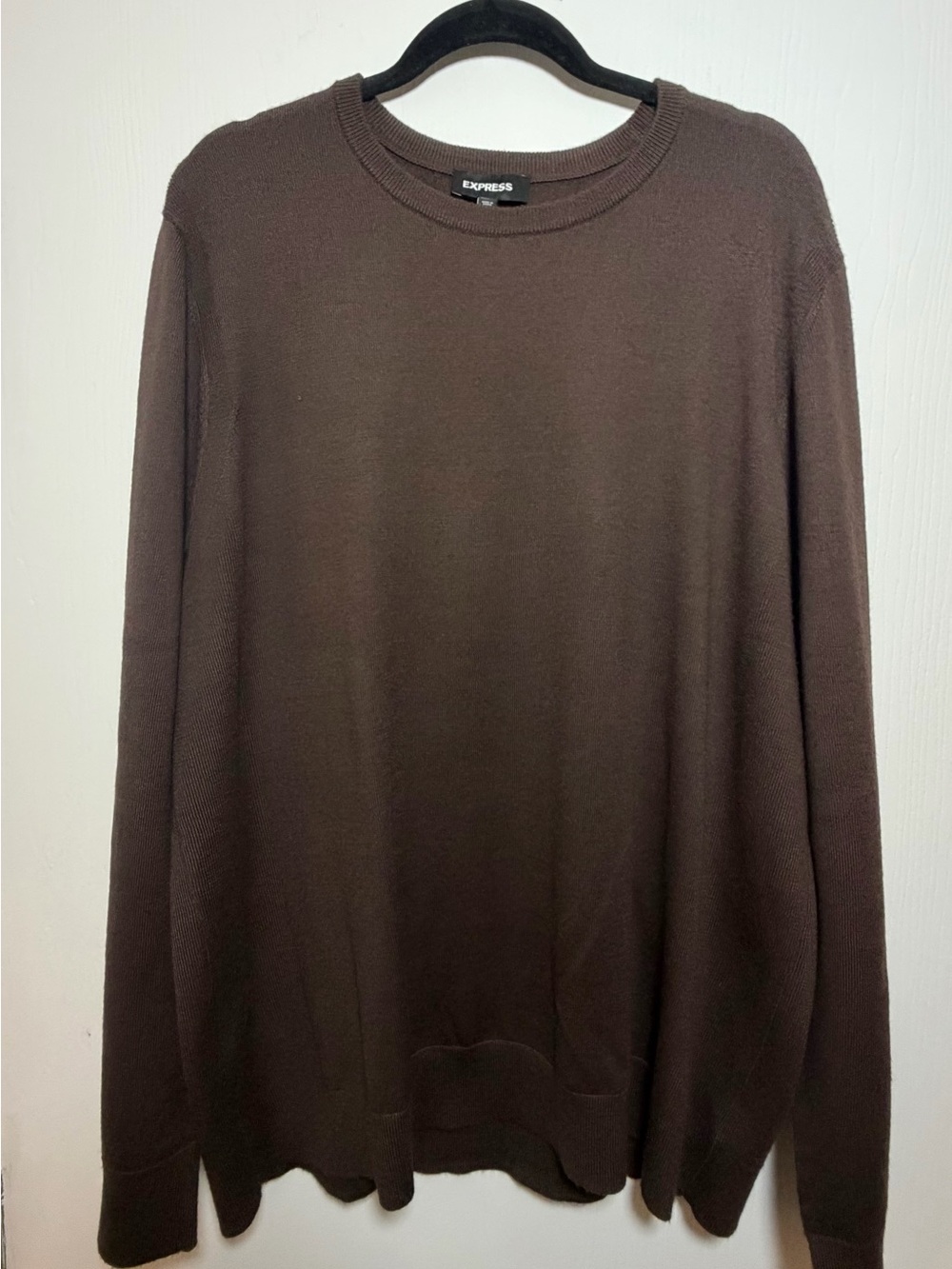 Men’s Crewneck Sweater in Dark Brown